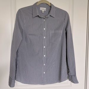 J. CREW Boyfriend Pinstripe Shirt LIKE NEW SZ 6